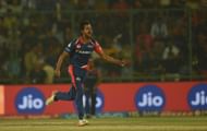 Nadeem in action for Delhi Dardevils